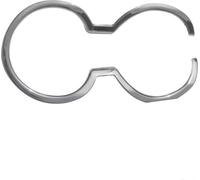 Cadre porte-gobelets pour Kia Rio 2011-2017 en acier inoxydable, chromé, 1 pièce