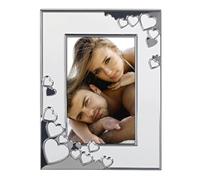 Hama Cadre photo pour portrait "Cape Coral" (taille de cadre 13x18 cm, taille de photos 13x18 cm, photos format horizontal ou vertical, en métal, 1 photo par cadre, élégant, simple, classique) Blanc