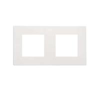 Cadre pour 2 éléments, série modulaire, design stylisé, installation facile, compatible avec les systèmes électriques, idéal pour les maisons et les bureaux.