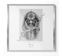 Cadre pour Photo et Poster Argent 50x50 cm Élégant Plastique de Haute Qualité avec Verre Acrylique à Suspendre à un Mur Passe-Partout Decoration Murale de la Maison Plexiglass Vertical et Horizontal