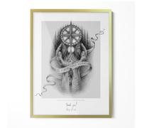 Cadre pour Poster Or 60x80 cm Plexiglass avec Verre Acrylique Plastique Premium Qualité Decoration de la Maison à Montage Mural Suspendu Élégant Vertical et Horizontal