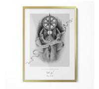 Cadre pour Poster Or 70x100 cm Decoration de la Maison Vertical et Horizontal Plexiglass Élégant avec Verre Acrylique à Montage Mural Plastique Premium Qualité Suspendu