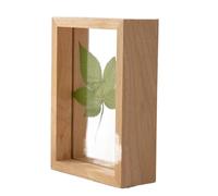 Cadre Profond Cadre d'affichage en Bois Massif Transparent d'échantillon Verre Double Face Cadres Photo de boîte à Ombre(Color06,20.3x20.3cm 8inch)