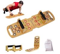 Cadre push-up en bois, planche de pompes portable, équipement d'entraînement de force pliable, muscle thoracique, muscle dorsal, muscle abdominal, biceps brachii équipement d'entraînement à domicile
