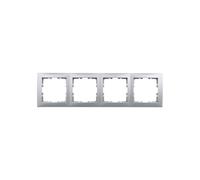 Cadre quadruple Berker B. carré aluminium 5310148994