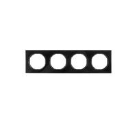 Cadre quadruple Berker R.3 noir, brillant 10142245