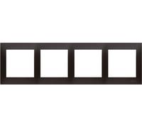 Cadre quadruple pour prise de mur creux Placoplâtre anthracite mat IP20/IP44 Contact Simon 54 Premium DRK4/48