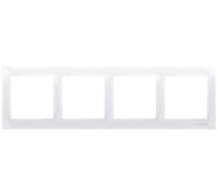 kontakt-simon Simon 54 5902787847197 Premium Cadre 4 Voies antibactérien pour Plaque de plâtre/DRK4/AB11 Blanc