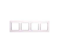 Cadre quadruple VALENA LIFE blanc/chrome 754034
