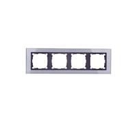 Cadre quadruple verre argenté Simon 82 82847-35