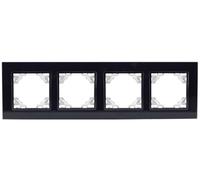 Cadre quadruple verre noir QR-R4-GB