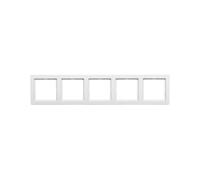 Cadre quintuple Berker Q.1 velours blanc neige 10156089