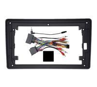 Cadre Radio Auto GPS pour Audi A4 2002-2008 9-inch - Panneau pour Autoradio Voiture Facade Stéréo Installation sans Outils,Surface Frame + Wiring Harness