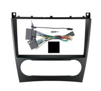 Cadre Radio Auto GPS pour Benz C-Class GLK 4-Door Edition 2005-2009 9-inch - Panneau pour Autoradio Voiture Facade Stéréo Installation sans Outils,Surface Frame + Wiring Harness