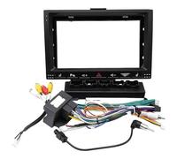 Cadre Radio Auto GPS pour Volkswagen Touareg GP F2 2002-2010 9-inch Surface Frame + Wiring Harness - Panneau pour Autoradio Voiture Facade Stéréo Installation sans Outils
