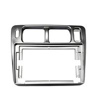 Cadre Radio Façade de 9 Pouces pour autoradio stéréo Audi GPS MP5 2 DIN Convient pour Pajero TR4 pour Pajero IO (1998-2007)(Silver-Frame-B)