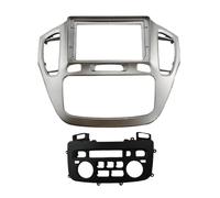 Cadre Radio Kit de Fixation for autoradio Android 9 Pouces avec Adaptateur de façade et Panneau de Tableau de Bord, Compatible Toyota Highlander Kluger 2000-2007 Façade d'autoradio(Silver 2)