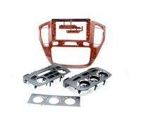 Cadre Radio pour Toyota pour Highlander 2001-2003 9 Pouces Cadre Autoradio Stéréo GPS MP5 Lecteur Android 2 Din Fascias Panneau Couverture Tableau Façade D'autoradio(Peach Wood Color)