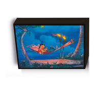 Cadre rétro-éclairé - PYRAMID - Lilo & Stitch - Éclairage LED - Design contemporain - Décoration murale