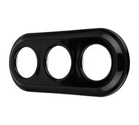 Cadre rétro en porcelaine 3 prises Série PR1 Noir