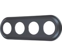 Cadre rétro en porcelaine 4 volets I PR1 gris foncé