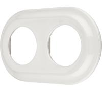 Cadre rétro en porcelaine double I PR1 blanc