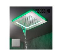Cadre rétrofit à LED chromothérapie acier brossé pour plafonds de douche - Bossini HI0925075