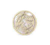 Cadre rond ajouré en bois avec feuillages 'Graine Créative' 40 cm