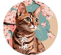 Cadre rond de peinture par numéros - Belle...