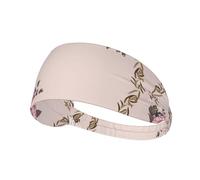 Cadre Rond Floral avec de Jolies Fleurs de Zinnia,Bandeau de Sport Unisexe, Bandeau élastique Multi-usages pour Cheveux