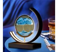 Cadre Sable Mouvant 3D avec Veilleuse LED, Peinture Dynamique Qui Coule, Télécommande, Petit Éclairage de Nuit pour Bureau et Salon, Cadeau Décoratif