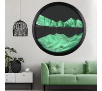 Cadre Sable Mouvant, Décor d'Art de Sable en Mouvement, Peinture de Sable Qui Coule Dynamique 3D Murale Avec Rotation à 360 ° Paysage de Sable de Mer Profonde, Pour Cadeaux DéCoration,K-24in/61cm