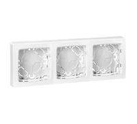 Cadre saillie 3 postes Appareillage saillie blanc