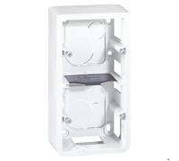 Cadre saillie profondeur 40mm Mosaic pour 5 ou 2x2 modules vertical et support référence 080252