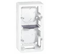 Cadre saillie profondeur 40mm Mosaic pour 5 ou 2x2 modules vertical et support référence 080252