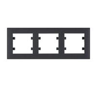 Cadre série lumineuse intense (WL5733) 3 éléments horizontal couleur noir