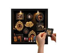 Cadre Shadow Box Mémoire Ornement Artisanal à Installation Facile | Mini Cadre d'Exposition Shadow Box pour Anniversaire, Emménagement, Vacances, Mère, Petite Amie, , Couples