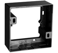 Cadre simple à montage en surface | FLAIR | 80 x 80 x 35 mm | Cadre robuste avec trous de fixation pour une installation facile (noir mat)