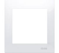 Cadre simple pour boîte pour mur creux Placoplâtre blanc brillant IP20/IP44 Contact Simon 54 Premium