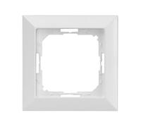 Cadre simple pour prise - ABEX - 81x81 mm - Blanc - Lot de 10 - Montage vertical et horizontal - Design classique