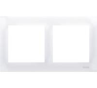 Cadre simple pour prise de mur creux Placoplâtre blanc brillant IP20/IP44 Contact Simon 54 Premium DRK2/11