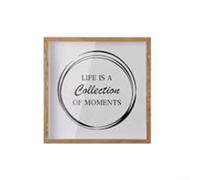 Cadre souvenir de voyage pour billets, cartes postales et photos, panneau de densité avec façade en acrylique incassable, à accrocher au mur ou à poser sur une étagère, montage à clous, fente d'accès