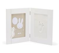 Cadre souvenir Miffy Baby, double cadre pour photo et empreinte de main/pied (souvenir décoratif pour nouveau-nés, personnalisable, rabattable de haute qualité pour la chambre de bébé), petit