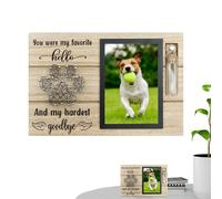 Cadre souvenir pour animaux de compagnie - Souvenir d'affichage d'images en bois, cadeau commémoratif de plaque de décoration d'hommage | Support de mémoire pour perte de chien, cadeau de sympathie