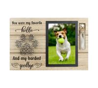 Cadre souvenir pour la perte d'un chien, cadre photo en bois fait à la main, monument touchant pour animaux disparus, accessoire de décoration souvenir plein d'émotions, objet symbolique pour