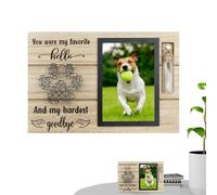 Cadre Souvenir pour Perte d'animaux de Compagnie - Support pour Photo commémorative en Bois | Support Photo Souvenir pour Animaux de Compagnie Bien-aimés avec Mini urne pour Cendres