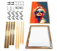 Cadre sur toile flottant en métal avec 1,3 cm de profondeur pour impressions sur toile, peintures à l'huile, art mural, affiche, salon, chambre à coucher, cuisine (doré)