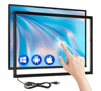 Cadre tactile infrarouge de 43 pouces, panneau d'écran tactile infrarouge 20 points avec superposition d'écran tactile infrarouge USB, convient pour moniteur tactile, cadre TV, tableau blanc tactile