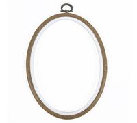 Cadre Tambour Oval: 17.5 X13 Cm Dmc Col. Bois
