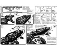 CADRE TOP CASE KAPPA YAMAHA FZS 600 FAZER (98-03) (SANS PLAQUE)